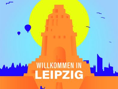 Logo des Willkommen in Leipzig-Podcasts