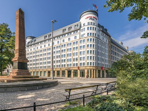 Außenansicht des Vieanna House Easy by Wyndham in Leipzig.