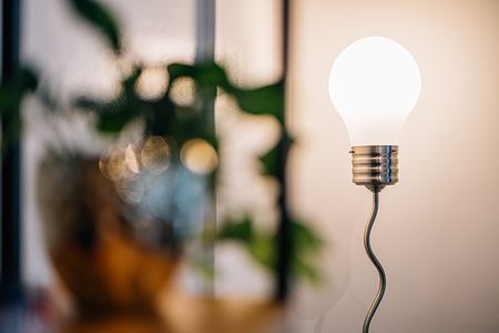Lampe in Form einer Glühbirne