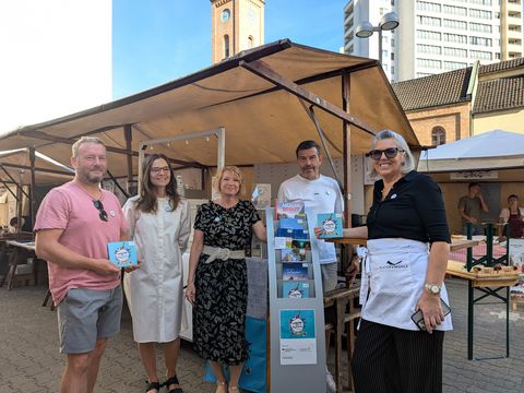 Leipziger Aussteller aus dem Netzwerk "Leipzig liebt Regionales" auf dem Berliner Genussmarkt.