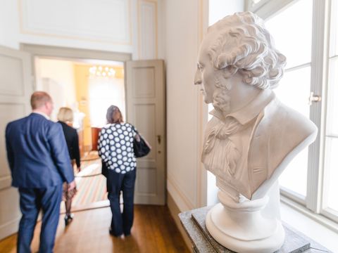 Besucher der Musikstadt Leipzig bei einem Rundgang durch das Mendelssohn-Haus Leipzig