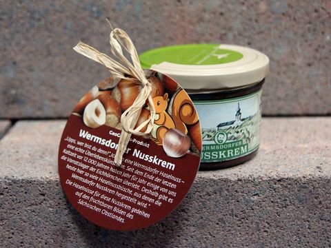 Glas mit Wermsdorfer Nusskrem