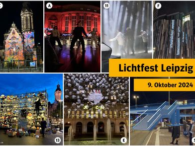 Der Lichtfest-Aufbau hat begonnen