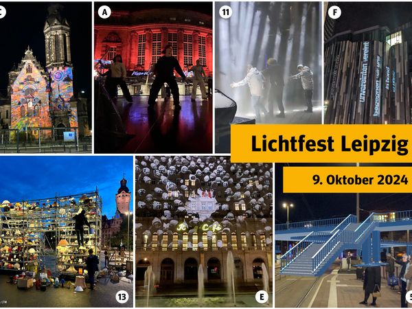 Der Lichtfest-Aufbau hat begonnen