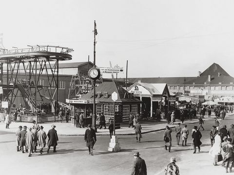 Historische Aufnahme der Technischen Messe Leipzig (1928)