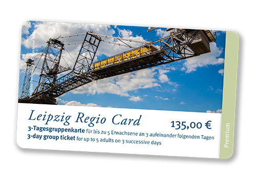 Image of the LEIPZIG REGIO CARD 3-day group ticket with a motif of the Mining Technology Park