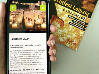 Lichtfestrundgang in der Leipzig-Explore-App