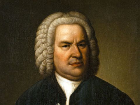 Portrait des berühmten Komponisten Johann Sebastian Bach der einige Jahre in Leipzig gelebt und als Thomaskantor den Thomanerchor in der Thomaskirche geleitet hat, Musikstadt, Kultur