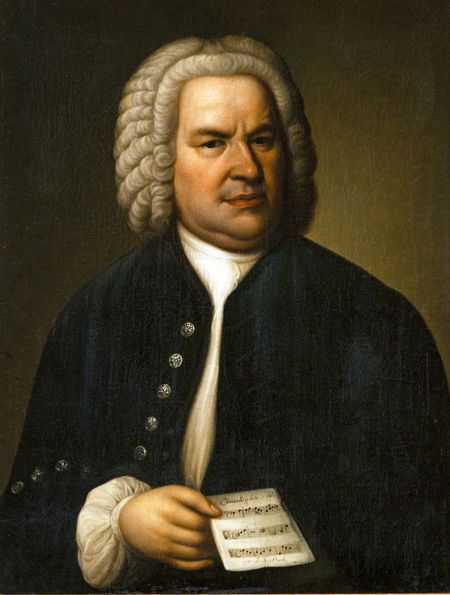 Portrait des berühmten Komponisten Johann Sebastian Bach der einige Jahre in Leipzig gelebt und als Thomaskantor den Thomanerchor in der Thomaskirche geleitet hat