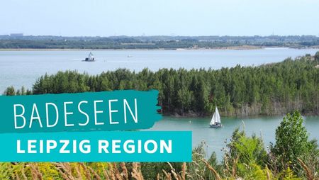 Die Luftbildaufnahme zeigt den Störmthaler See in der Region Leipzig mit der VINETA und einem Segelboot