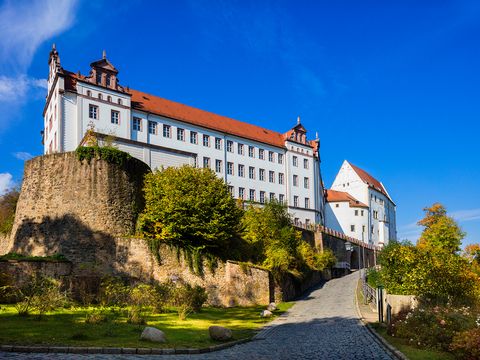 Blick auf das Schloss Colditz