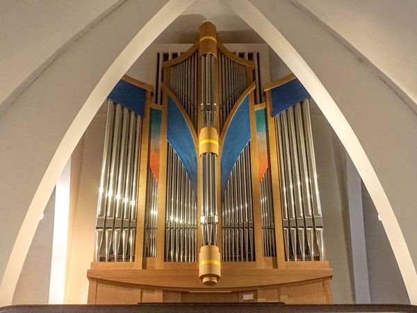 Weimbs Orgel in Delitzsch, zu sehen ist die Orgel in der katholischen Pfarrkirche St. Marien in Delitzsch © Felix Hoffmann