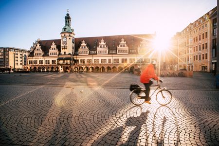 Leipzig city centre can be easily explored by bike.