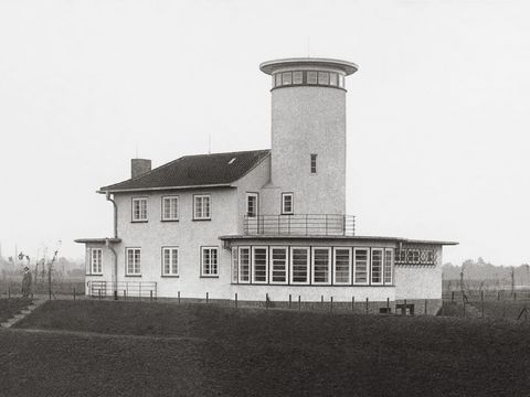 Historische Aufnahme aus dem Jahr 1935 vom Wärterhaus am Elsterstausee
