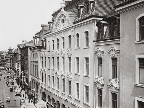 Neumarkt Leipzig, um 1940 fotografiert.