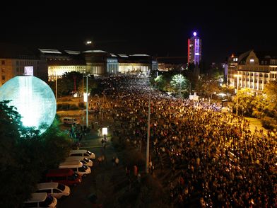 Das Projekt "Podjom" von Joachim Blank beim Lichtfest 2009.